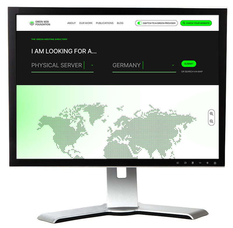 The Green Web Directory search page