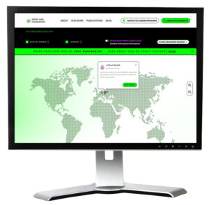 A mock-up of the new Green Web Directory results page
