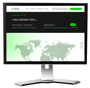 A mock-up of the new Green Web Directory search page